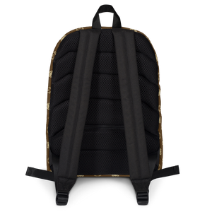 Backpack - Brown & Gold