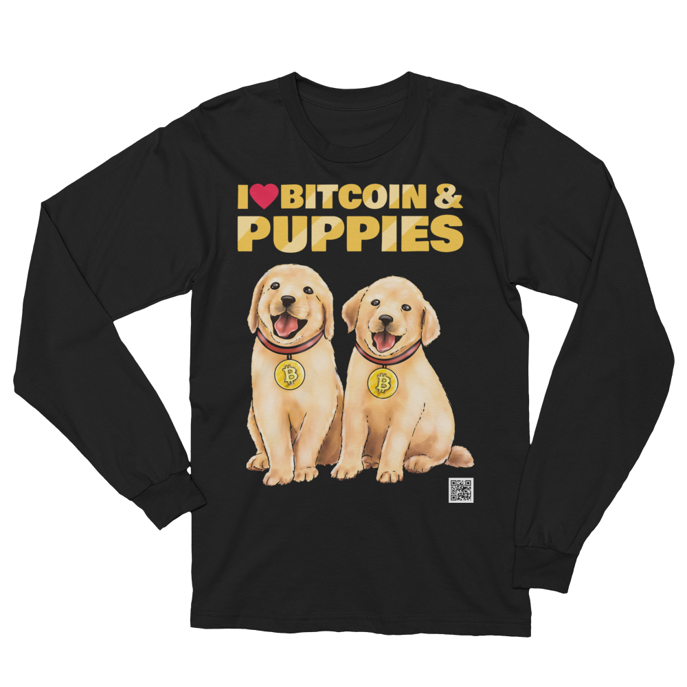 Long-Sleeve Shirt - Bitcoin & Puppies