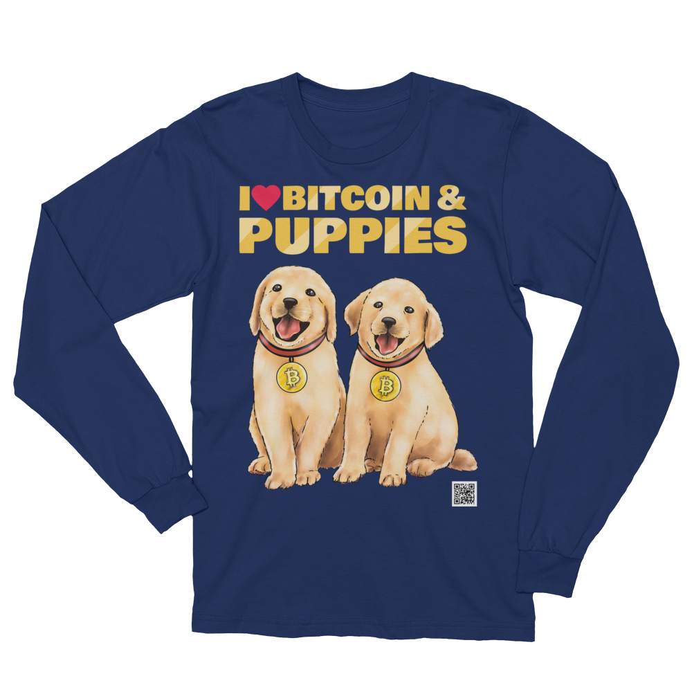 Long-Sleeve Shirt - Bitcoin & Puppies