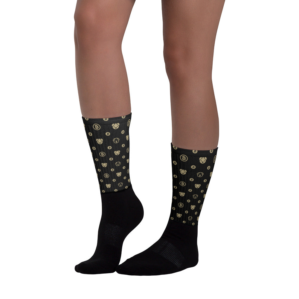 Bitcoin Puppies Monogram Socks