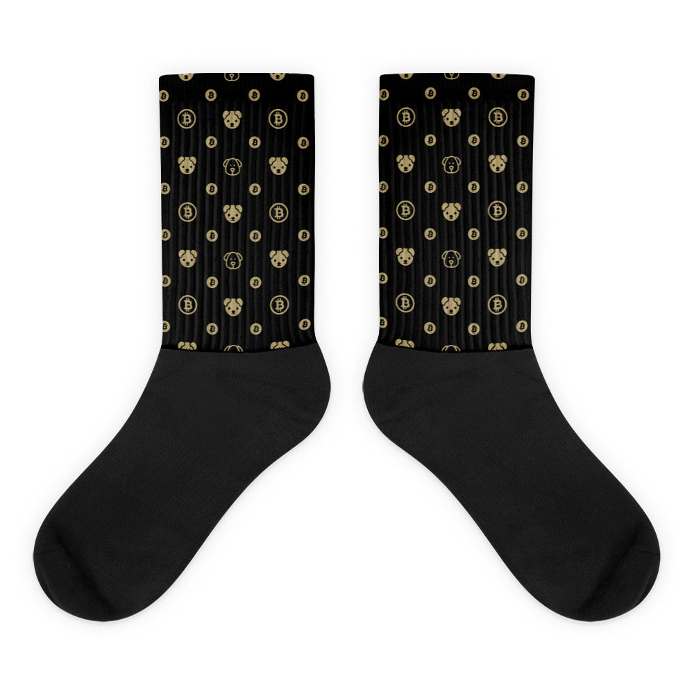 Bitcoin Puppies Monogram Socks