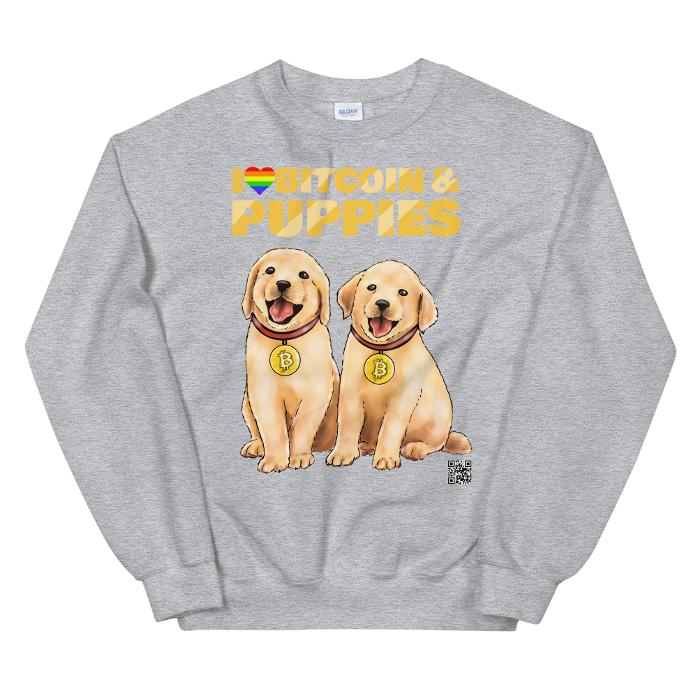 I Love Bitcoin & Puppies Sweater