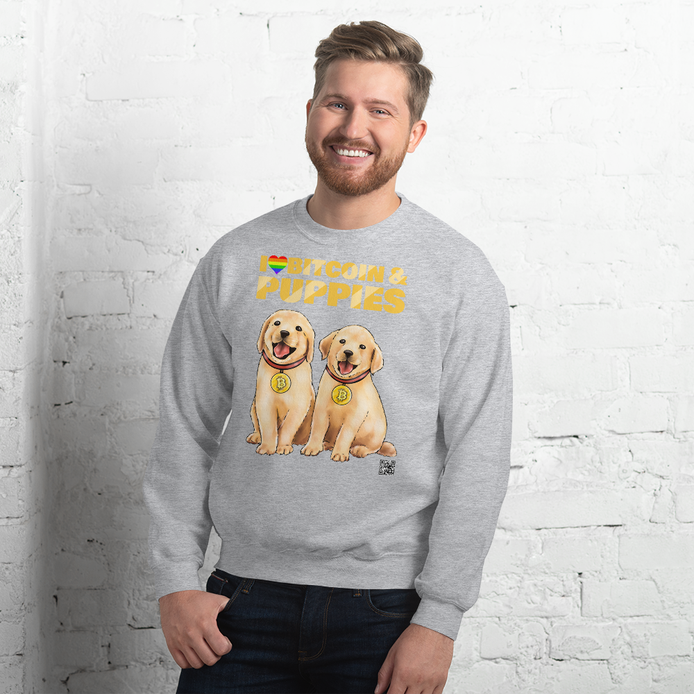 I Love Bitcoin & Puppies Sweater